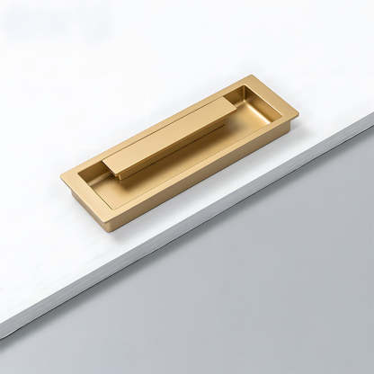 Zinc Alloy Recessed Gold Black Kitchen Drawer Pulls