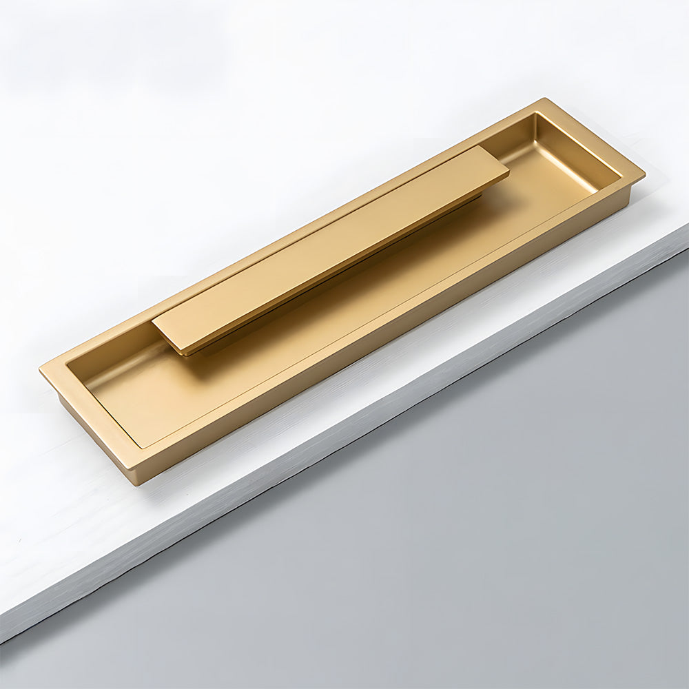 Zinc Alloy Recessed Gold Black Kitchen Drawer Pulls