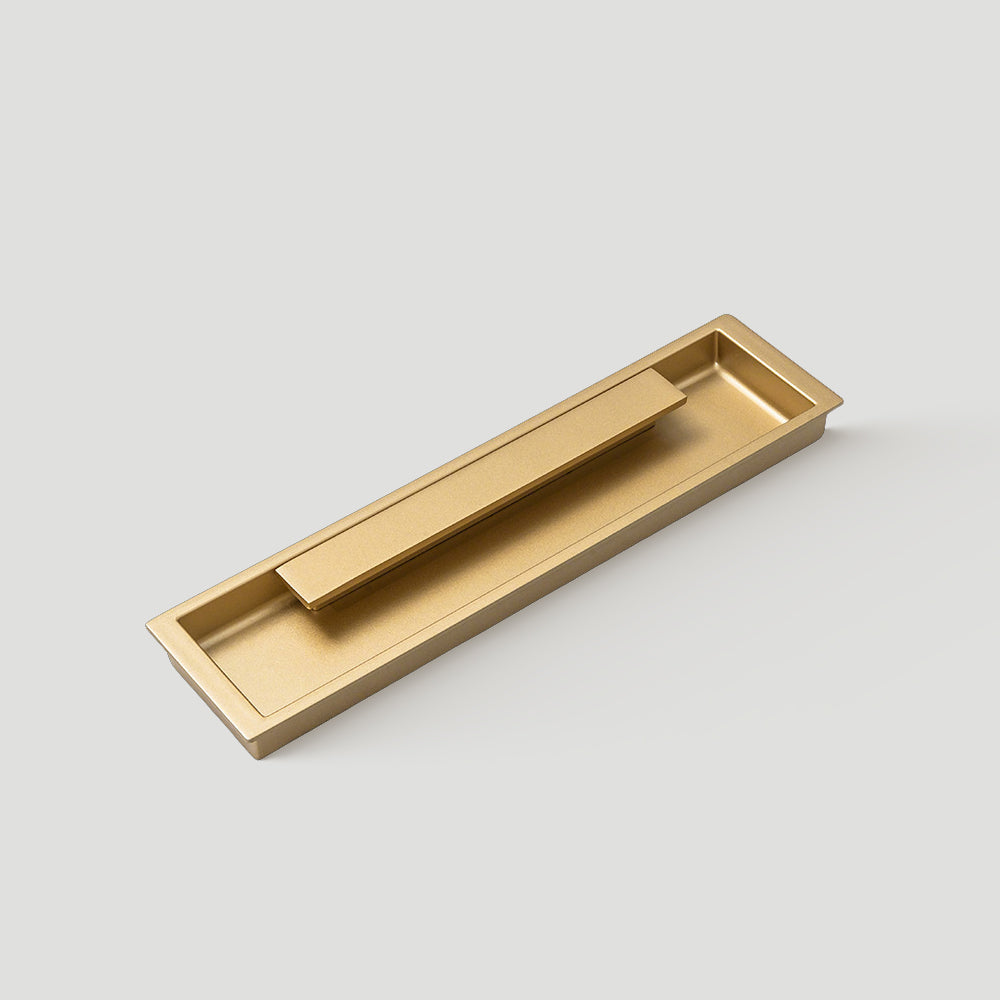 Zinc Alloy Recessed Gold Black Kitchen Drawer Pulls