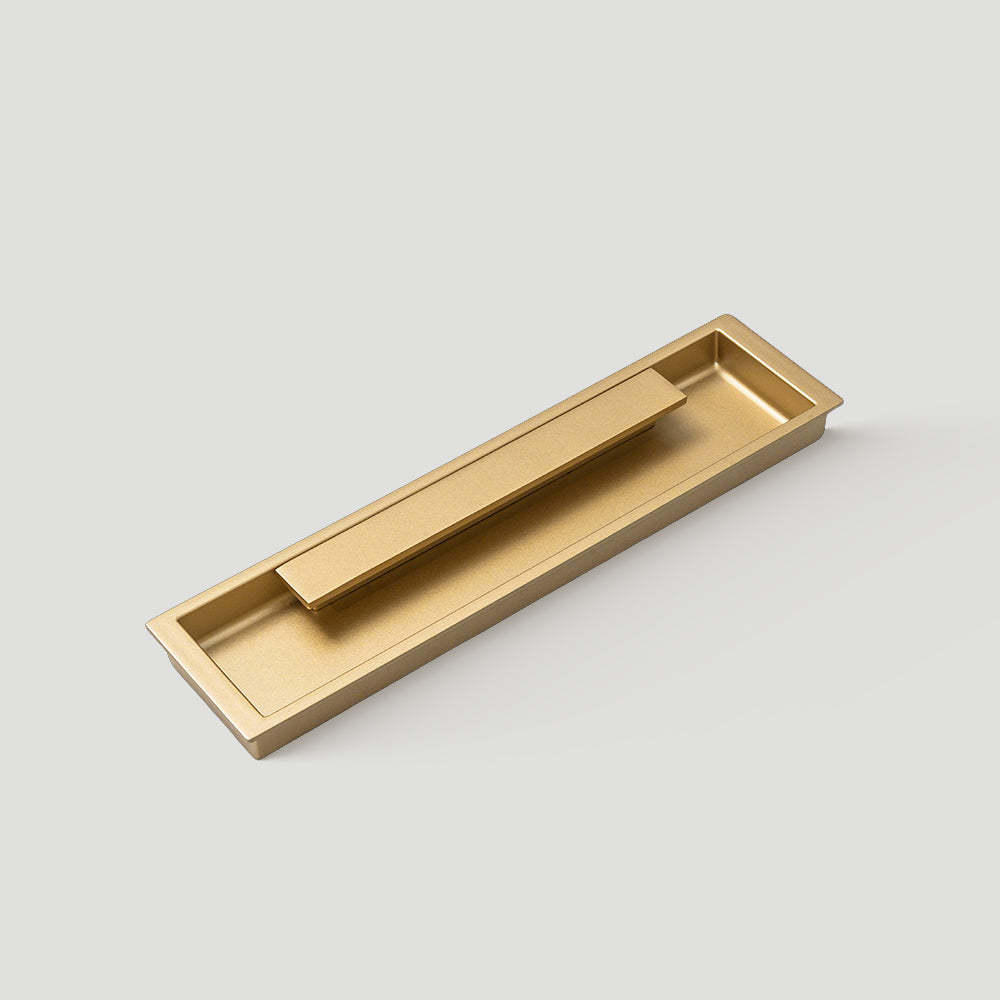 Zinc Alloy Recessed Gold Black Kitchen Drawer Pulls