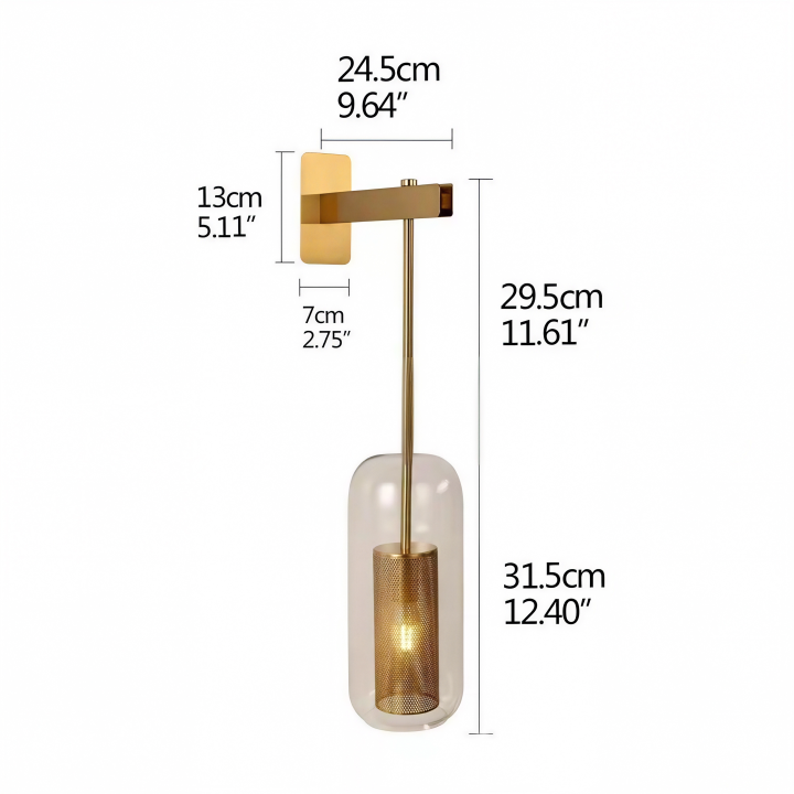 Modern Glass Wall Sconce Decorative Indoor Wall Light