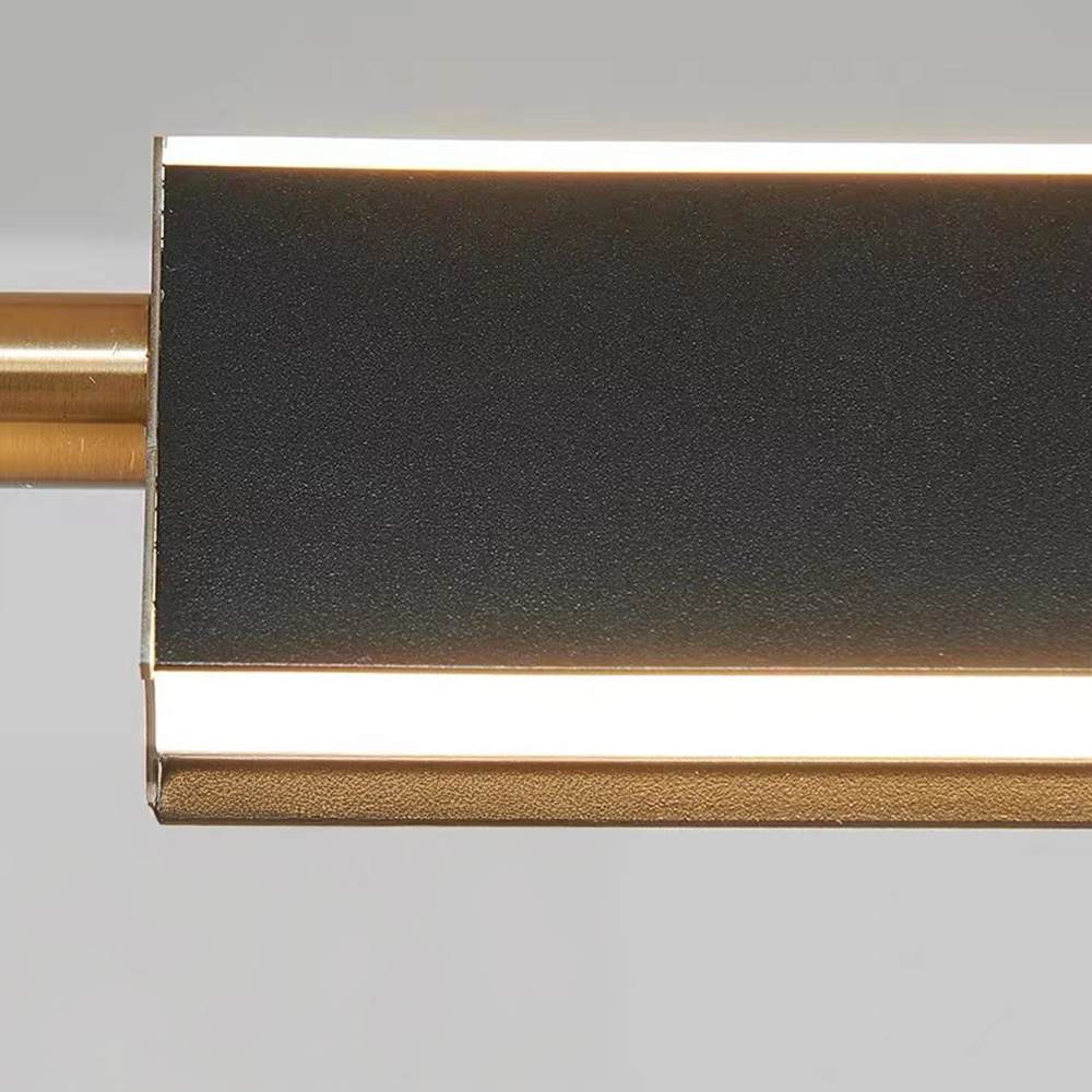 Minimalist Modern LED Black Up-and-Down Lighting Linear Pendant 