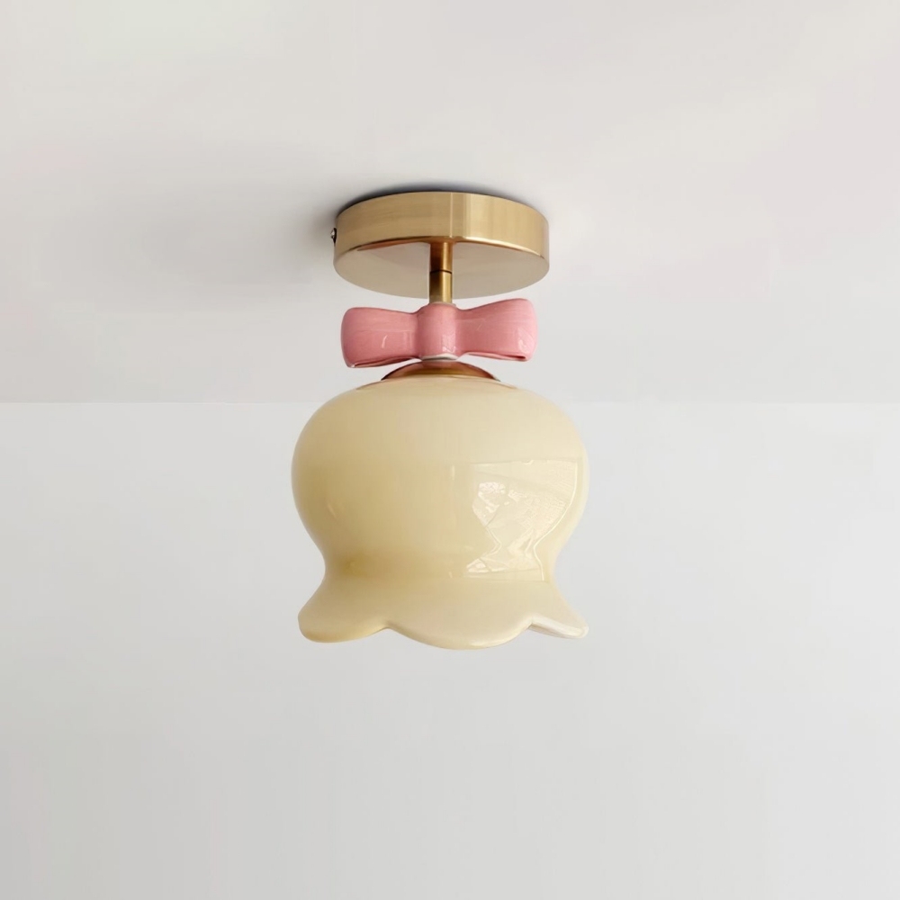 Modern Cream Style Flower Shaped Ceiling Lighting