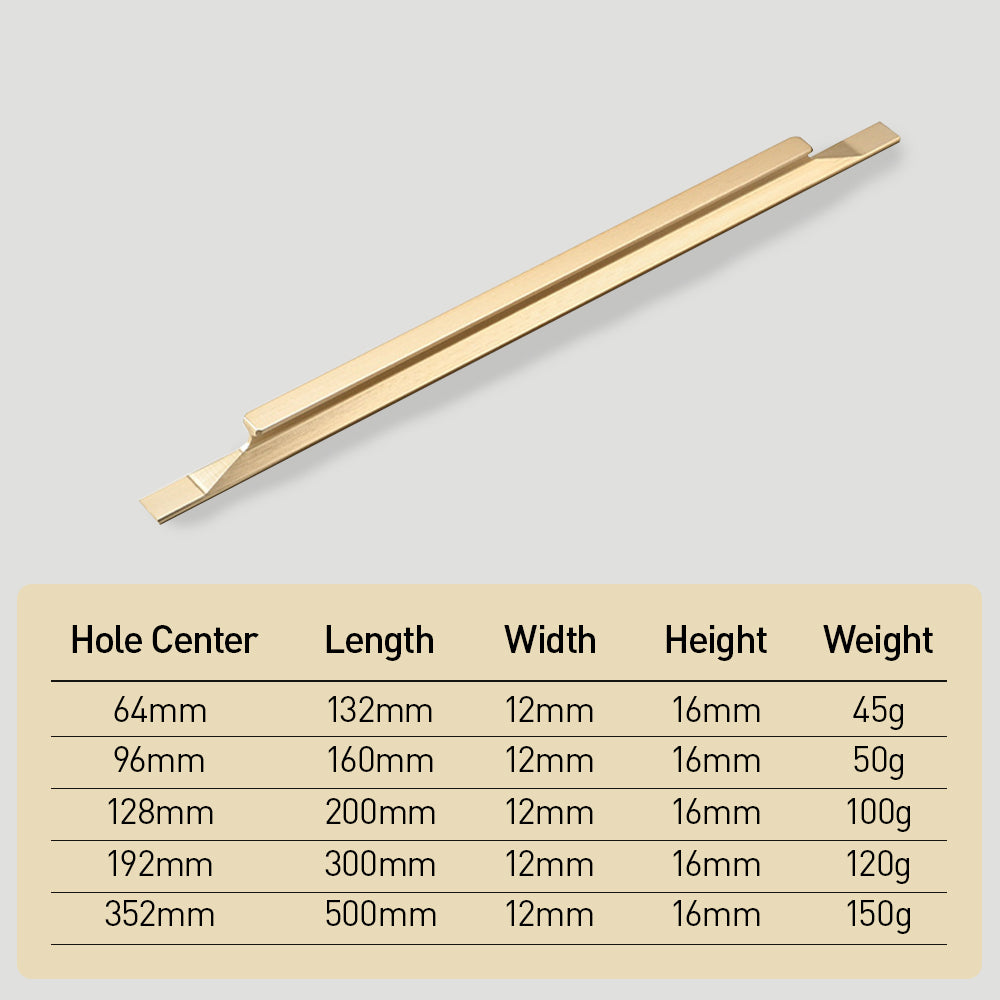 Contemporary Furniture Edge Cabinet Handle For Kitchen