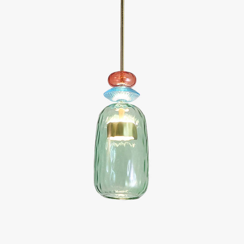 Vintage Colored Glass Pendant Light -Homdiy