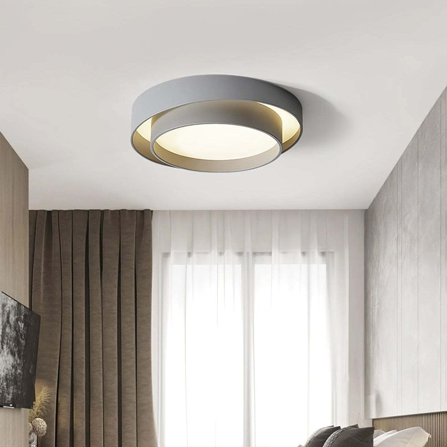 Nordic Modern Minimalist Creative Circular LED Design Ceiling Light -Homdiy