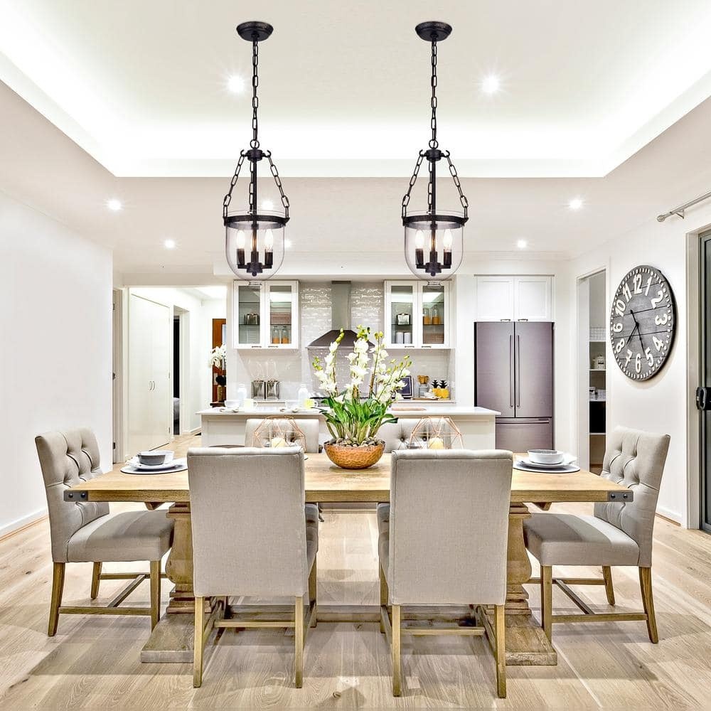 Industrial Bucket Iron Living Room Pendant Light