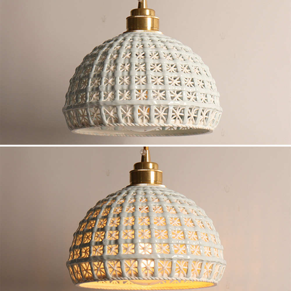 [Copy]Elegant Flower Shape Glass Dining Room Pendant Light