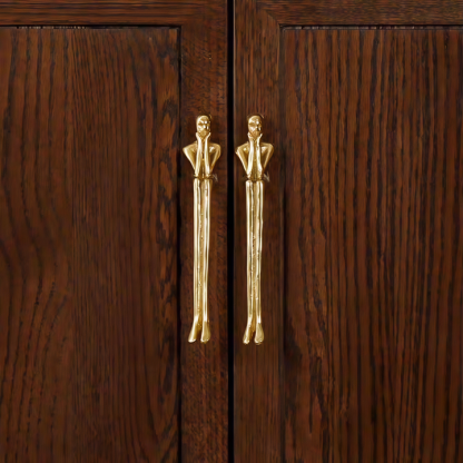 Gold Brass European Thinker Cabinet Pulls And Knobs