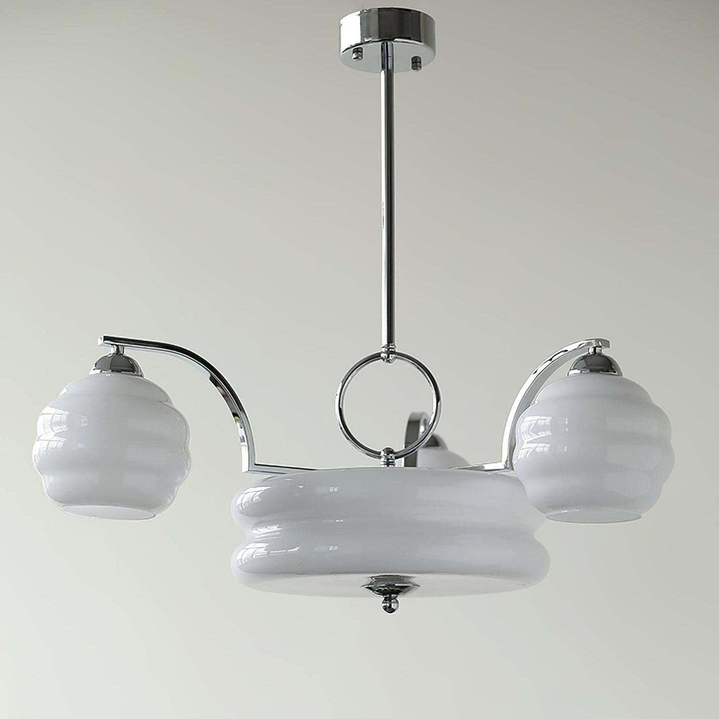 Classic Art Deco Glass Chandelier -Homdiy