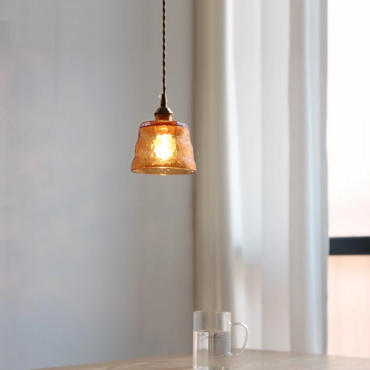 Nordic Brown Cup Glass Pendant Light