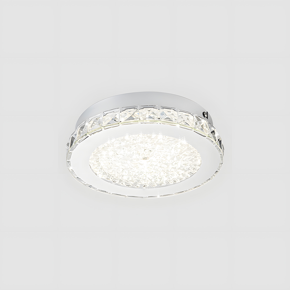 Vintage Silver Flush Mount Crystal Hallway Ceiling Lights-7