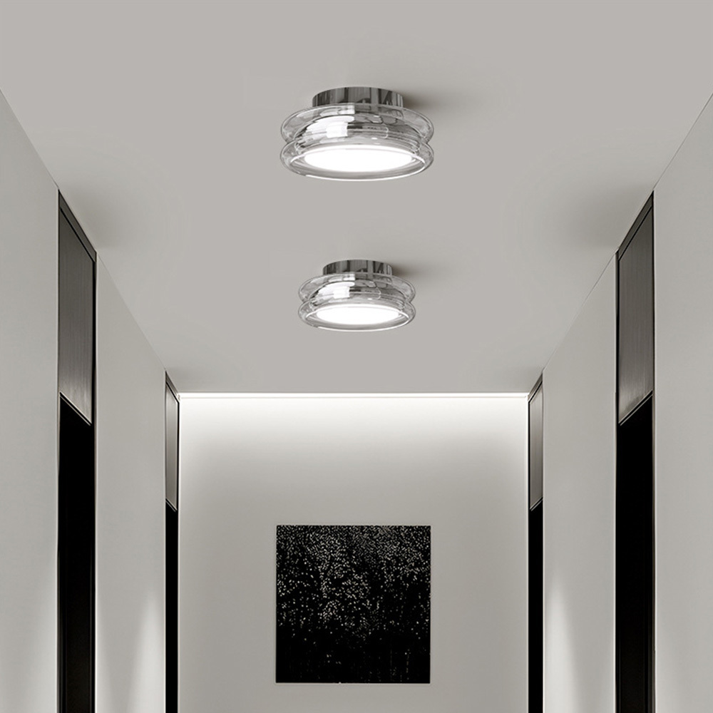 Vintage Deco Round Acrylic LED Ceiling Light