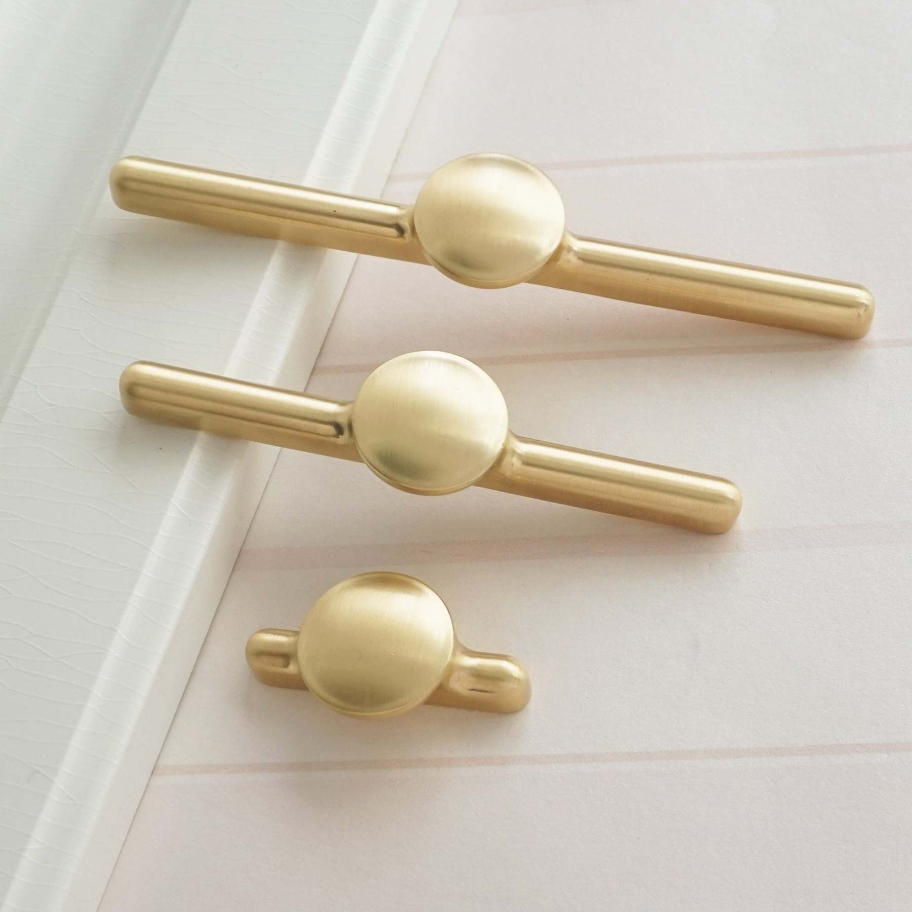 Gold Zinc Alloy Kitchen Pulls -Homdiy