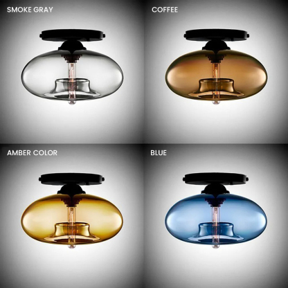 Industrial Globe Glass Hallway Ceiling Lights