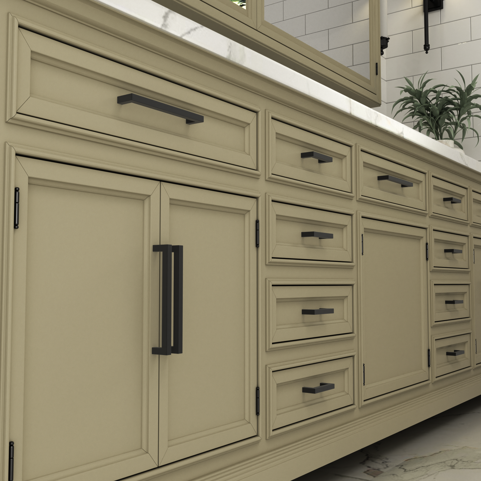 Modern Black Cabinet Pulls Stainless Steel Cabinets Hardware Handles -Homdiy