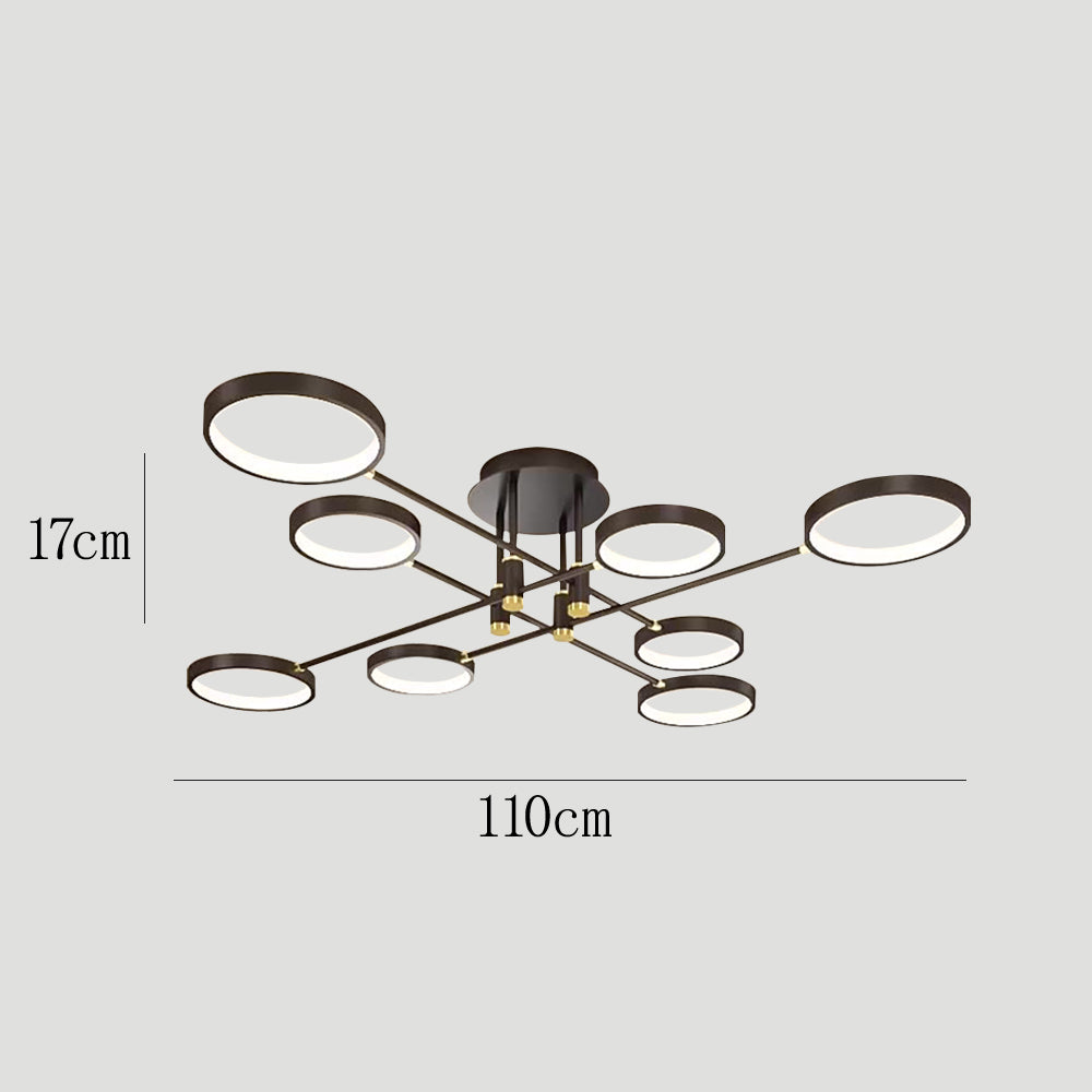 Modern Multi-Ring LED Ceiling Light for Living Room