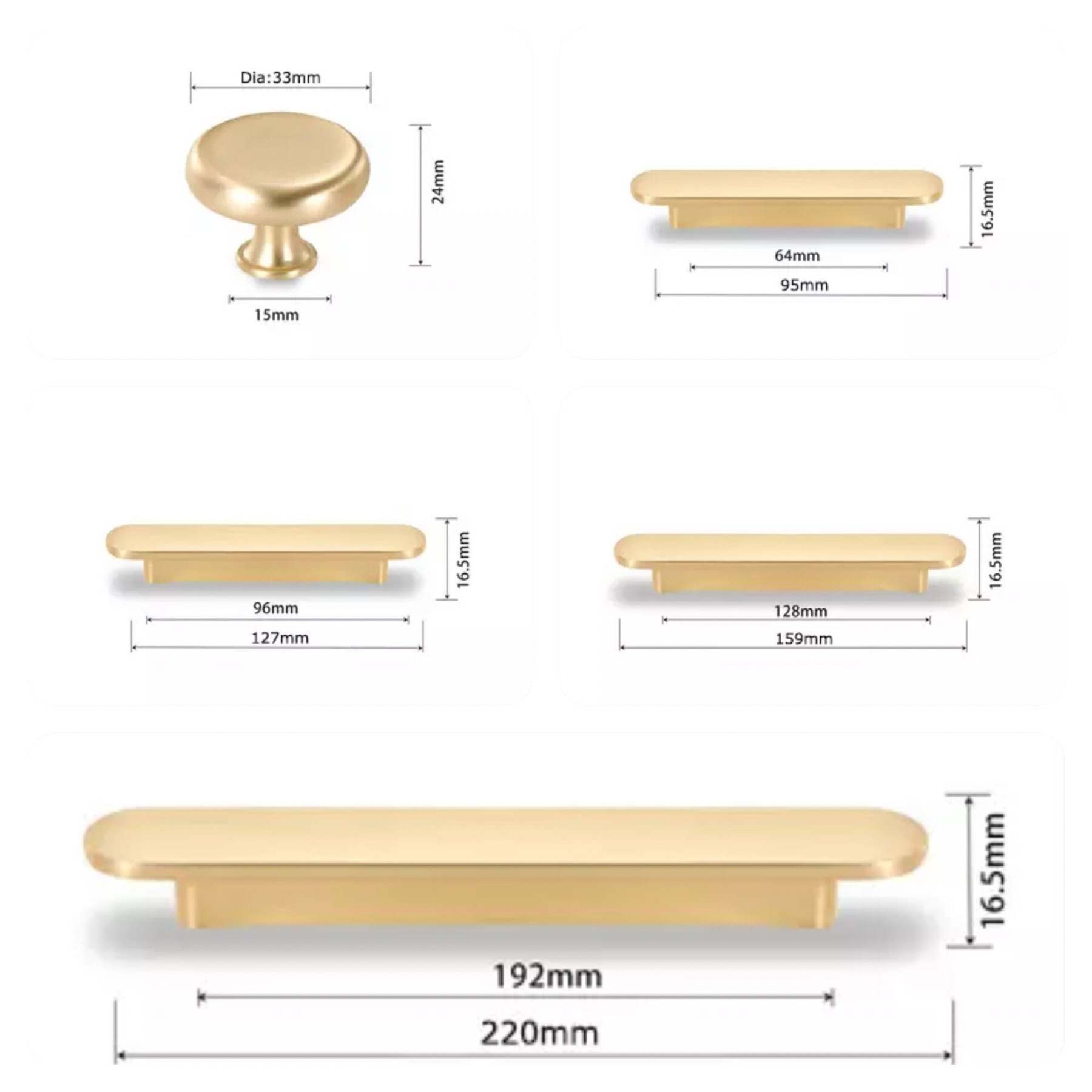 Zinc Alloy Modern Minimalist Cabinet Crawer Pulls -Homdiy