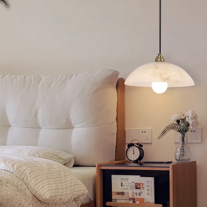 Simple Round Marble Pendant Light
