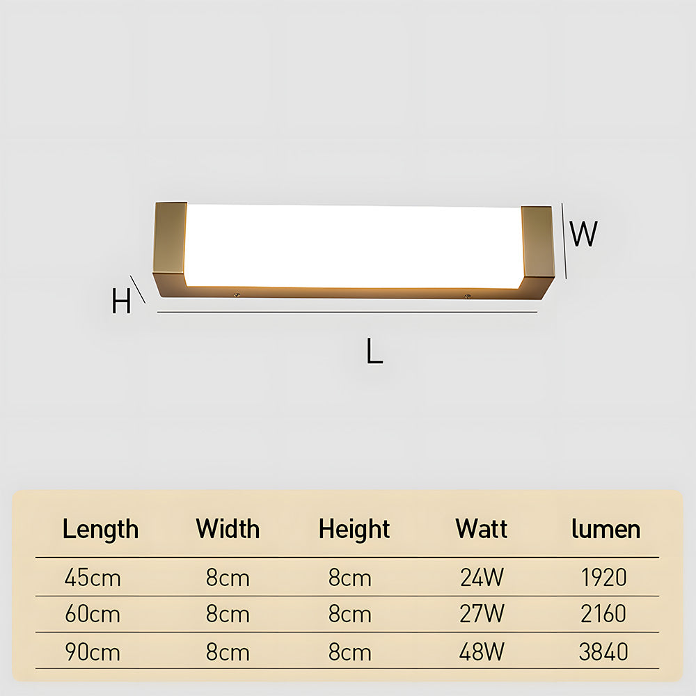 Long Strip Outdoor Acrylic Waterproof Wall Lights