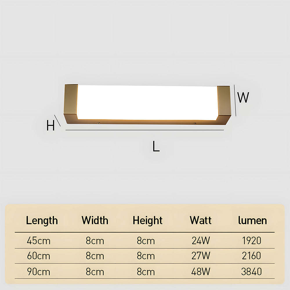 Long Strip Outdoor Acrylic Waterproof Wall Lights