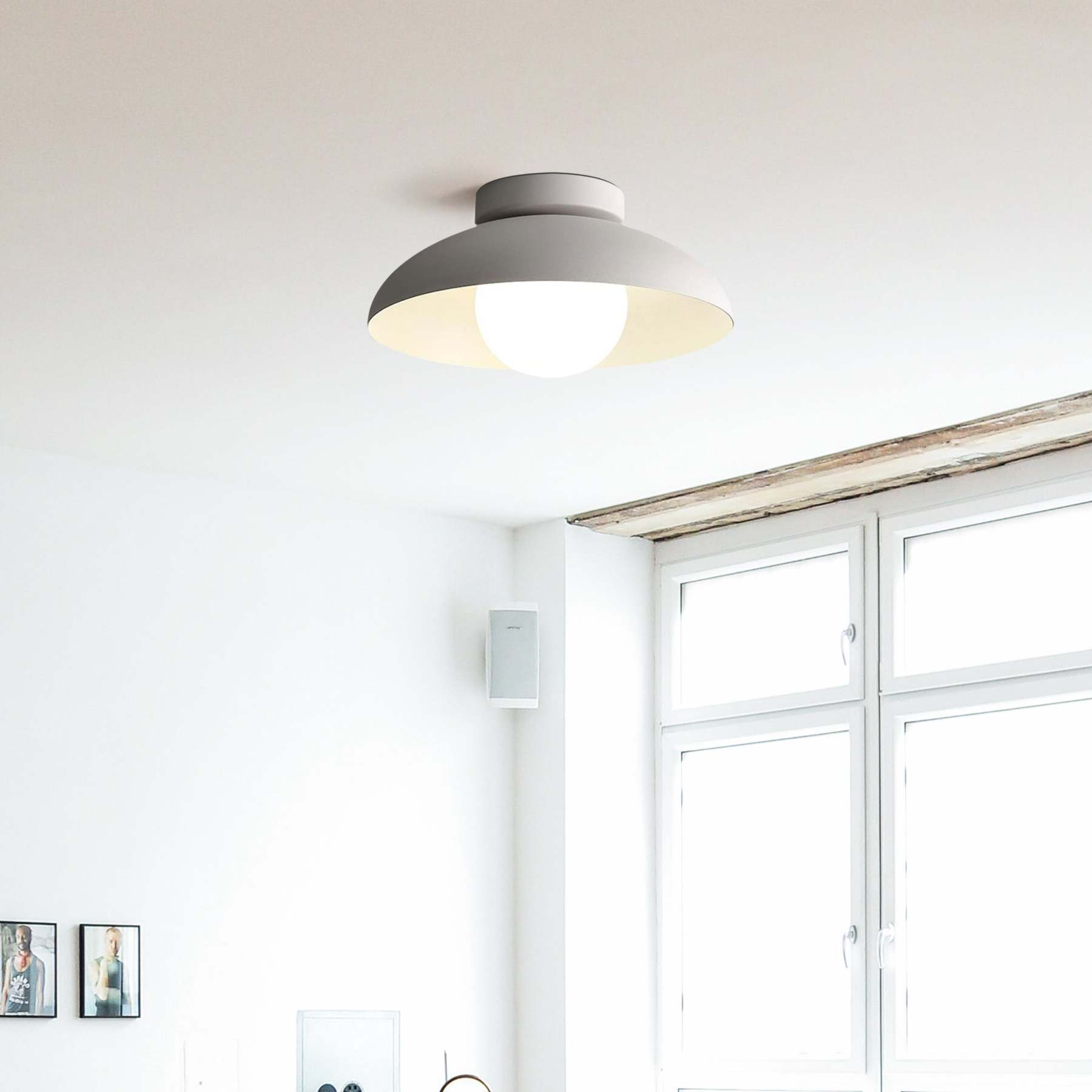 Minimalist Semi Flush Metal Ceiling Light -Homdiy