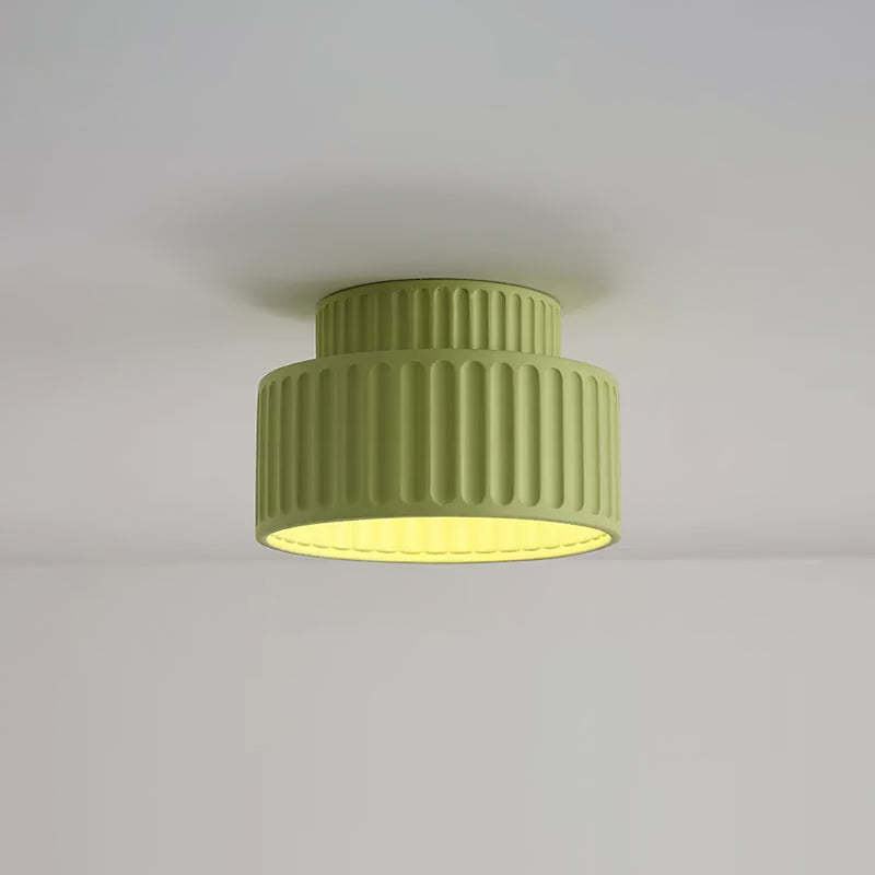 Retro Green Resin Flush Mount Ceiling Light -Homdiy