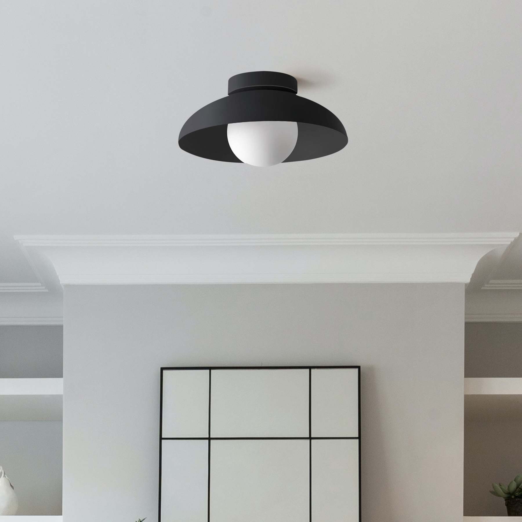 Minimalist Semi Flush Metal Ceiling Light -Homdiy