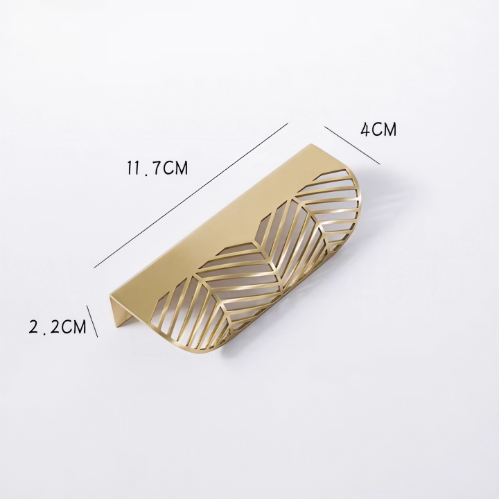 Gold Leaf Brass Cabinet Wardrobe Pulls Drawer Knobs