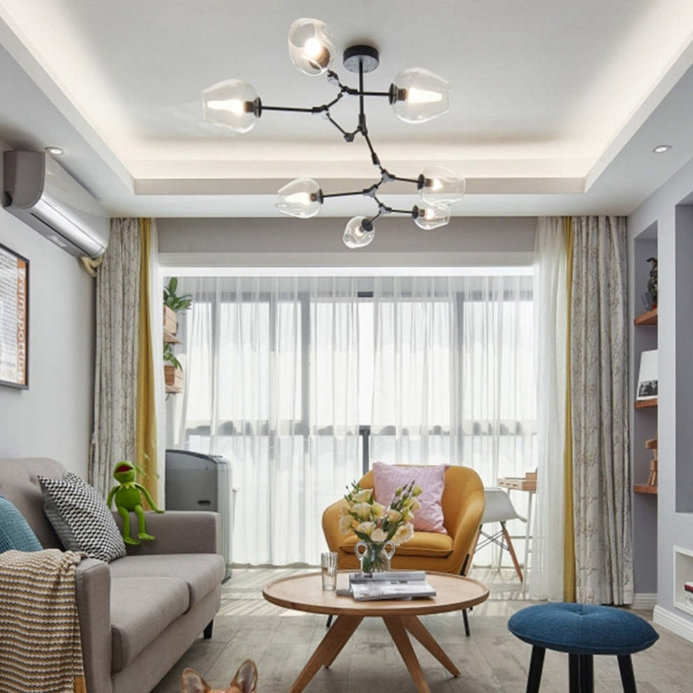 Homdiy Chandelier Branching Glass Bubble Chandelier For Living Room ...