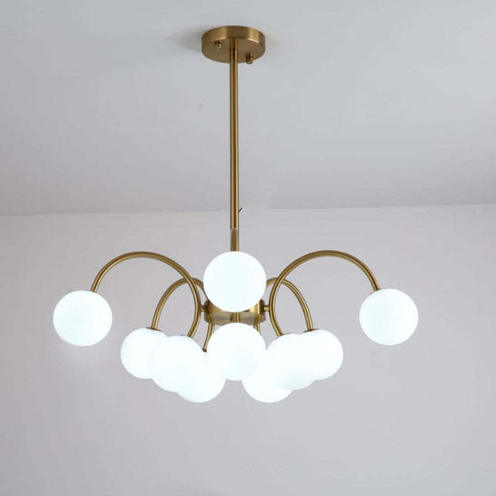Gold Sputnik Shape Adjustable Arms Chandelier -Homdiy