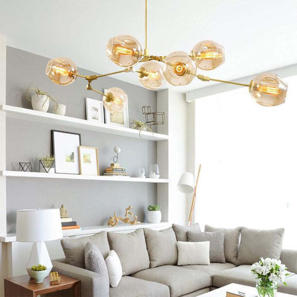 Modern Branching Glass Bubble Chandelier -Homdiy