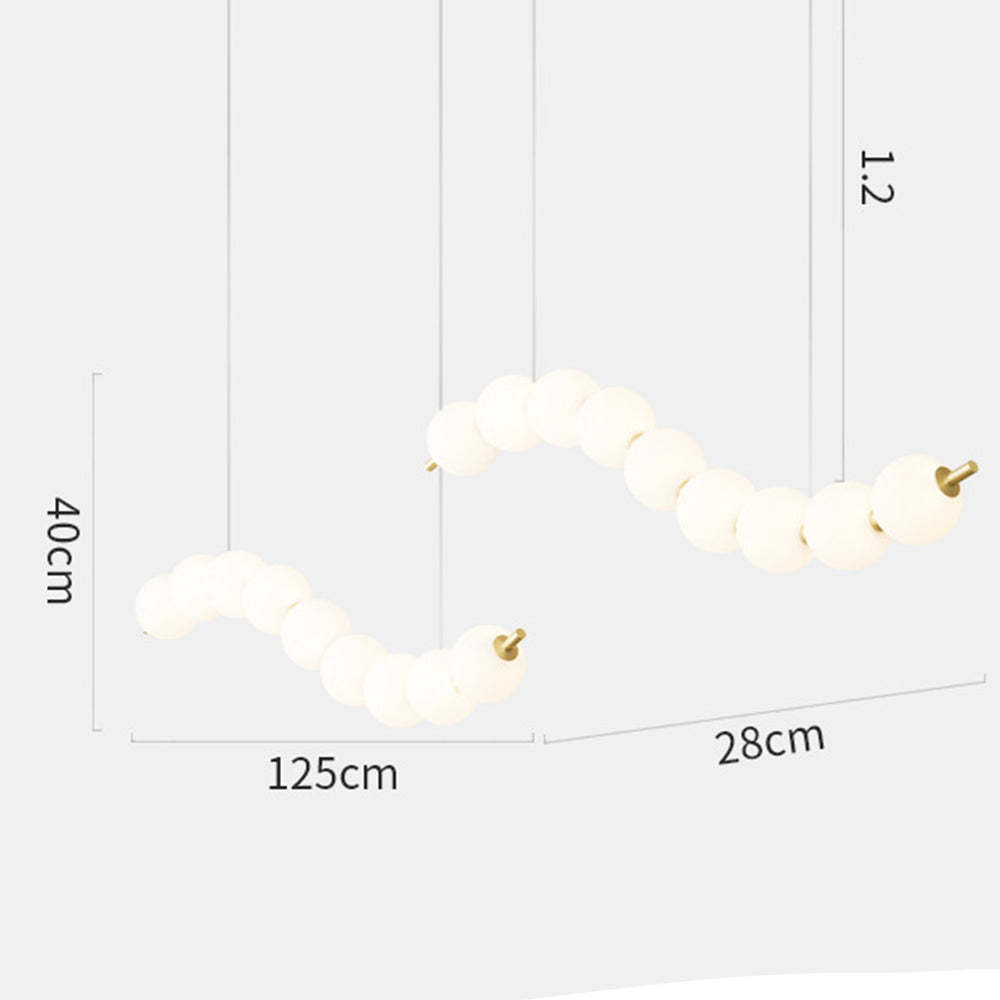 Minimalist White Ball Brass LED Pendant Light For Dining Room -Homdiy