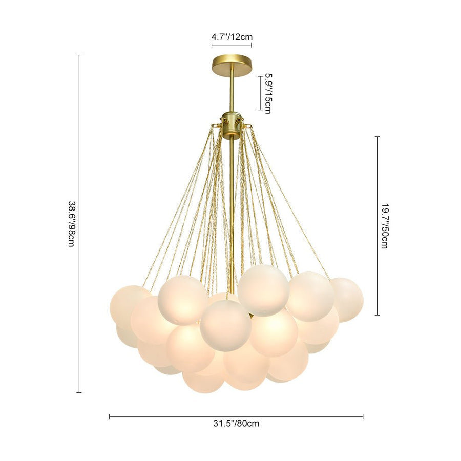 Homdiy Chandelier Glass Chandelier Vintage Bubble Chandelier For