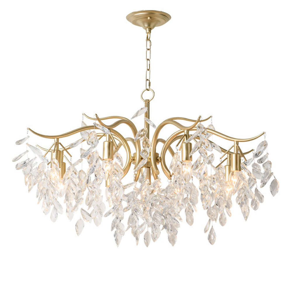 Modern Crystal Gold Tiered Chandelier -Homdiy