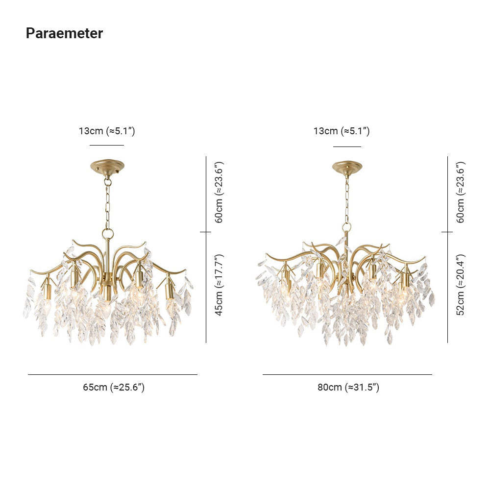 Modern Crystal Gold Tiered Chandelier -Homdiy