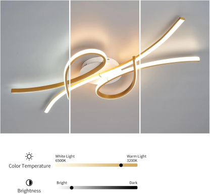 Unique Creative Musical Notes LED Ceiling Lamp