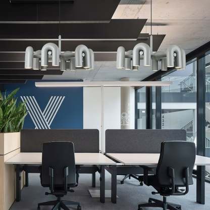 Contemporary Minimalist Pipe Shaped Chandelier