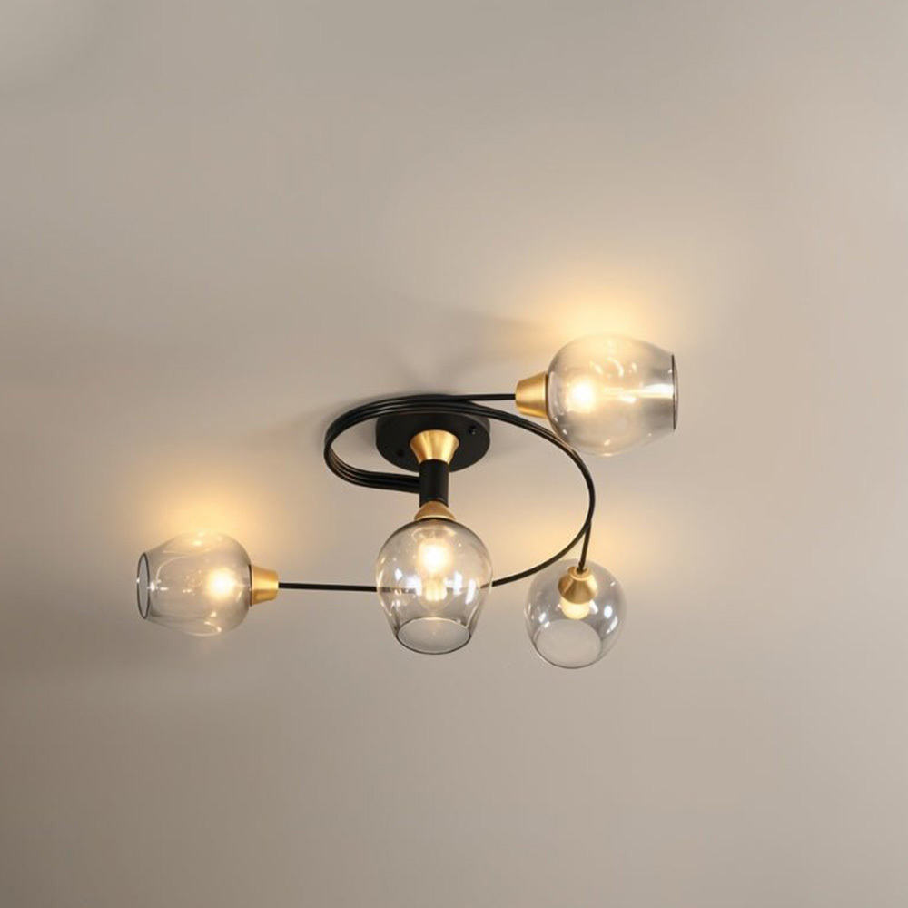 Modern Orbital Glass Bubble Ceiling Light For Living Room