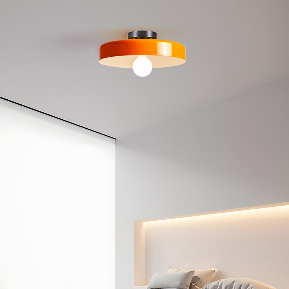 Semi Flush Simple Colorful Iron Bedroom Ceiling Lights