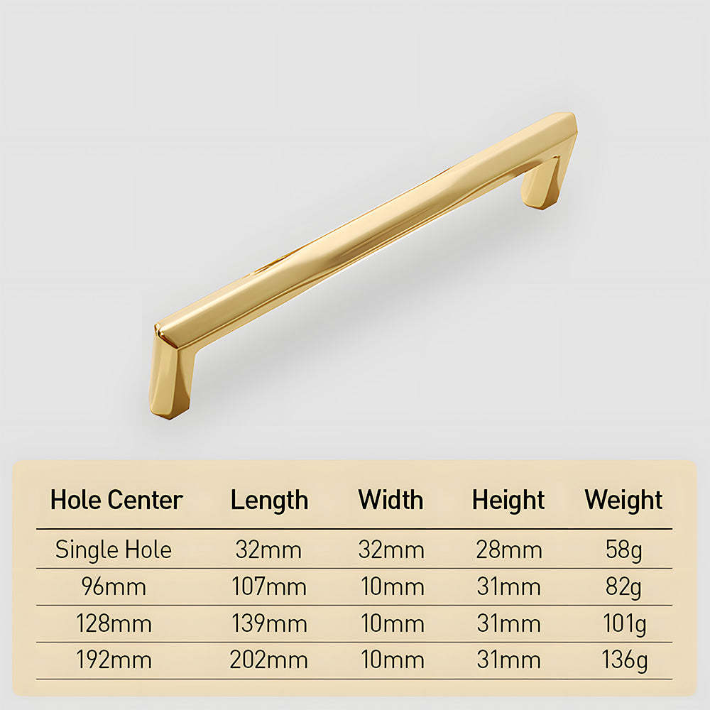 Minimalist Elegant Zinc Alloy Wardrobe Cabinet Drawer Pulls