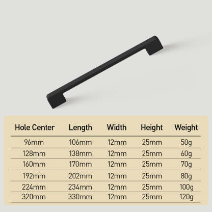 Simple Multi-Color Kitchen Cabinet Handles