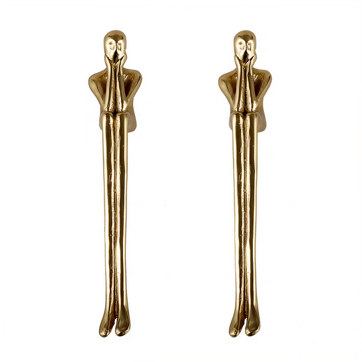 Gold Brass European Thinker Cabinet Pulls And Knobs