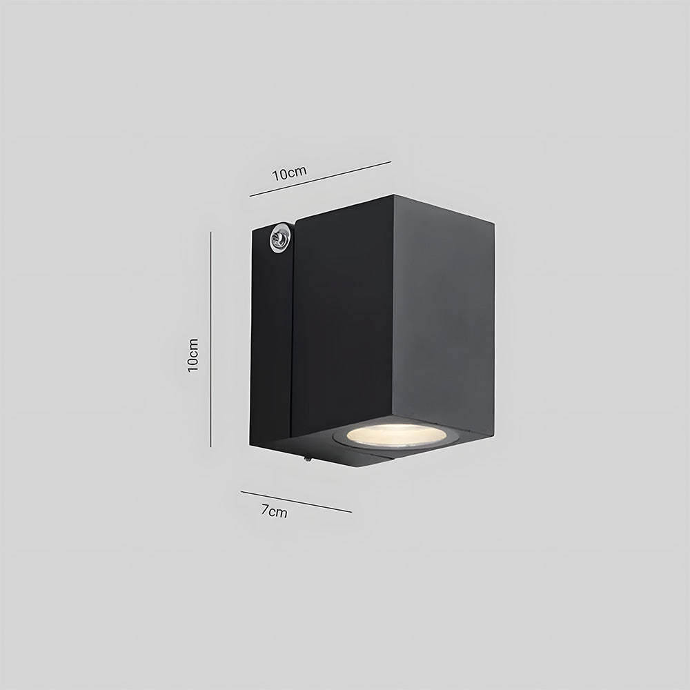 Modern Adjustable Black Rotatable LED Outdoor Wall Light 
