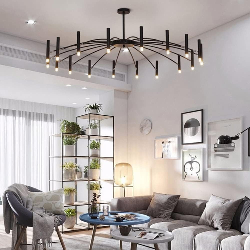 Homdiy Pendant Light Large Chandelier Iron Living Room Pendant Lighting