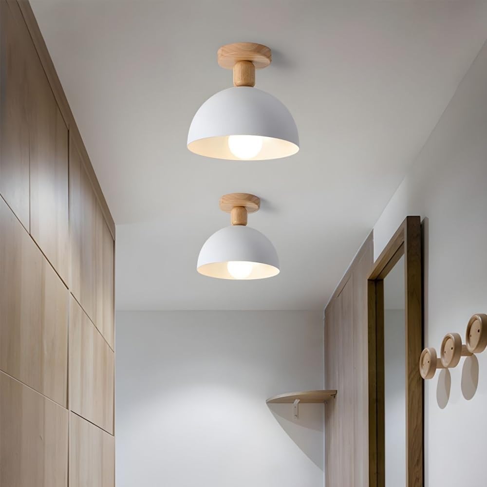 Minimalist Modern Semi Flush Round Ceiling Light For Hallway
