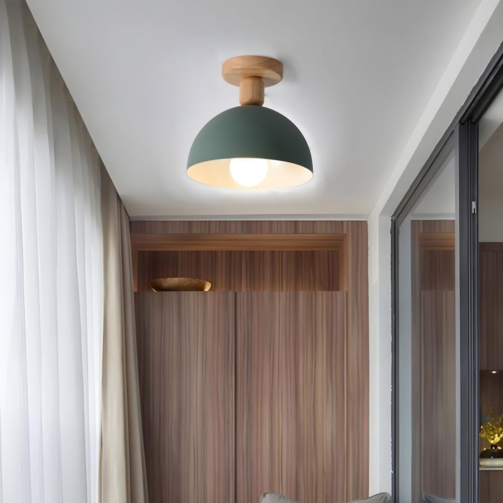Minimalist Modern Semi Flush Round Ceiling Light For Hallway
