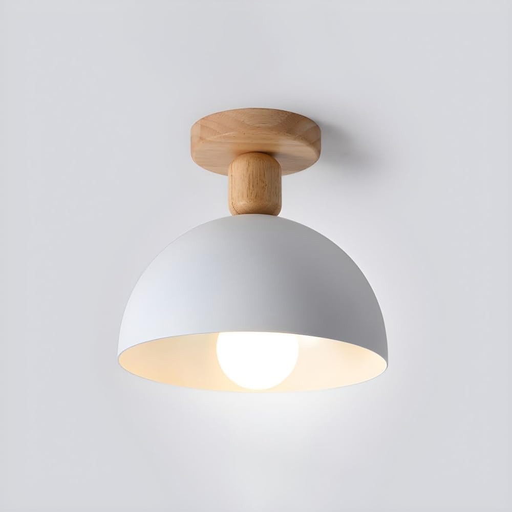 Minimalist Modern Semi Flush Round Ceiling Light For Hallway