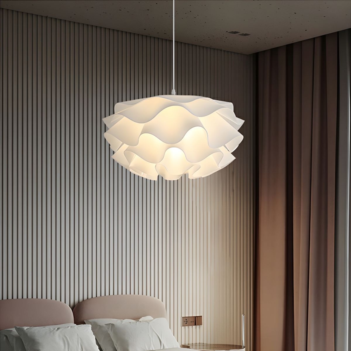 Flower Multi Layers Large Dining Room White Pendant Light