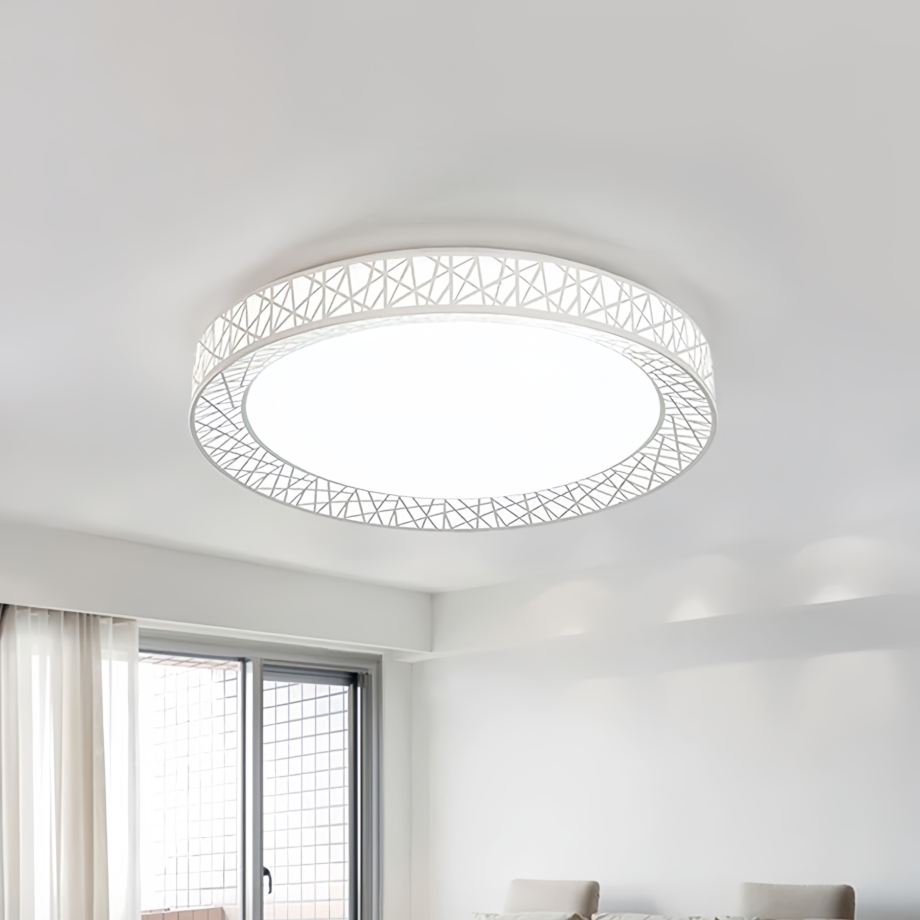 Round Flush Mount Creative Bedoom LED Ceiling Light